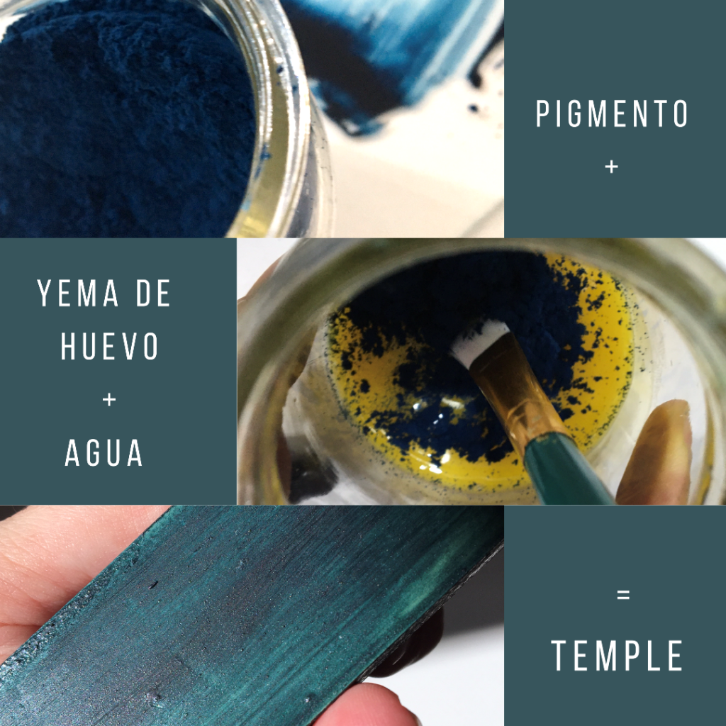 Tintura con Pigmento, Yema de Huevo y Agua | Tintórea